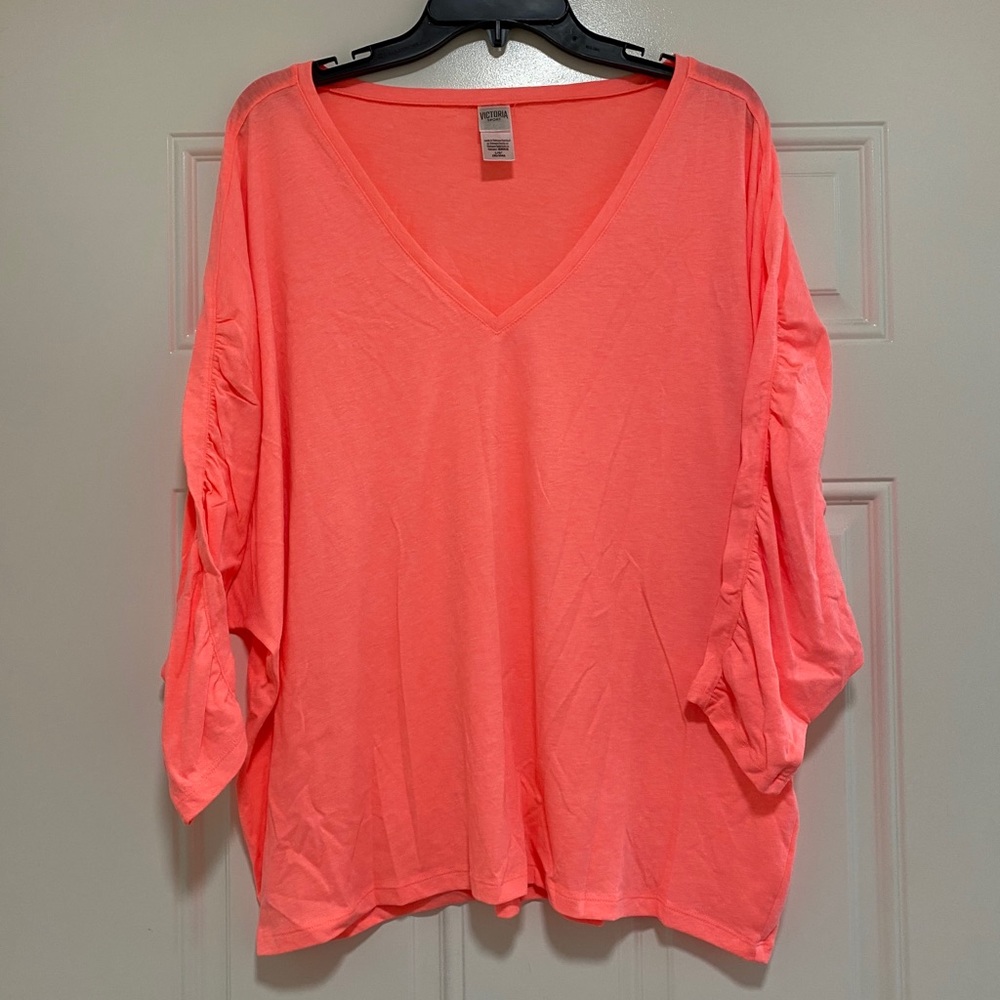 Victoria’s Secret Sport Neon Pink Batwing Shirt